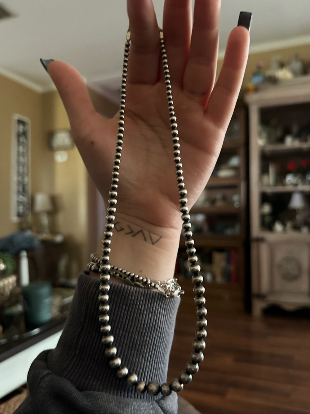 16” 3-8mm navajo pearl necklace